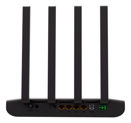 Onu Ont Gpon Ac 1200 Wifi +voip 4ant - 6 Dbi Cor Preto