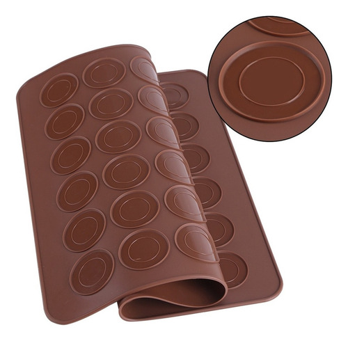 Plancha De Silicona Con Moldes Para 48 Macarrones Pastelería