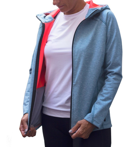 Campera Deportiva Mujer Impermeable Running Fitness Tricapa