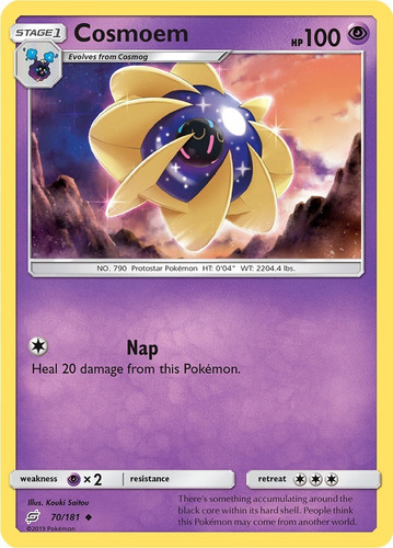 Cartas Pokemon Cosmoem 70/181 Team Up Teu (Usado)