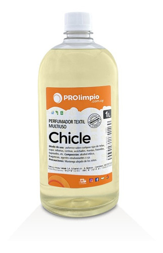 Perfumador Líquido Para Telas Fragancia Chicle 1 Litro