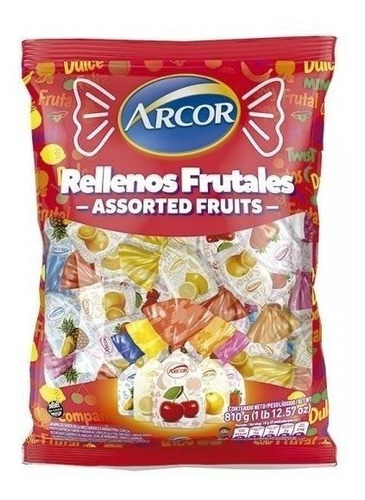 Caramelos Duros Rellenos Frutales Arcor X 810grs