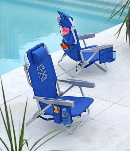 Silla Plegable Playa Bacan Incluye Bolsillos Termicos