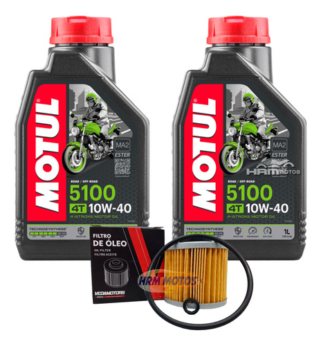 Kit 2 Lts Motul 5100 10w40 + Filtro De Óleo Cb 250f Twister