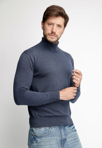 Sweater Hombre Smart Casual Turtle Gris 2023 Ferouch