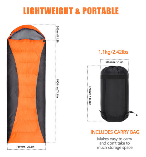 2025 Sacos De Dormir Con Saco De Dormir For Acampar Warm