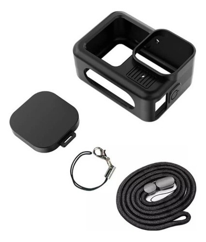 Capa Silicone Gopro Hero 13 Black E Tampa Lente Cor: Preto