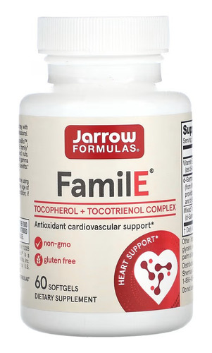 Jarrow Formulas Familia Vitamina E 60 Softgels Sfn