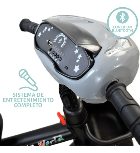 Triciclo Confetyworld Multifuncional 360 T19 Gris