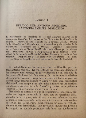 Historia Del Materialismo 1. Friedrich A Lange. Filosofía (Reacondicionado)