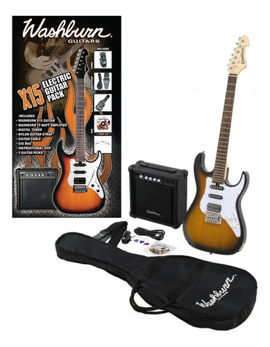 Pack De Guitarra Eléctrica Stratocaster Washburn X15tspakeau