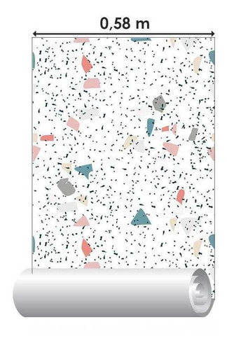Imagem 4 de 5 de Papel De Parede Adesivo Granilite Pequeno Colorido N07128 0,