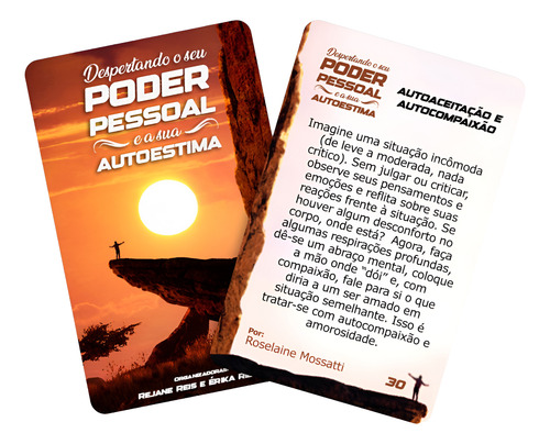 Baralho Terapêutico Recurso Cartas Terapia Jogo Autoestima Poder Pessoal Autoconfiança