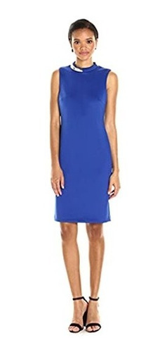 Vestido De Fiesta, Mujer,  Azul, Marca Calvin Klein, Talla L