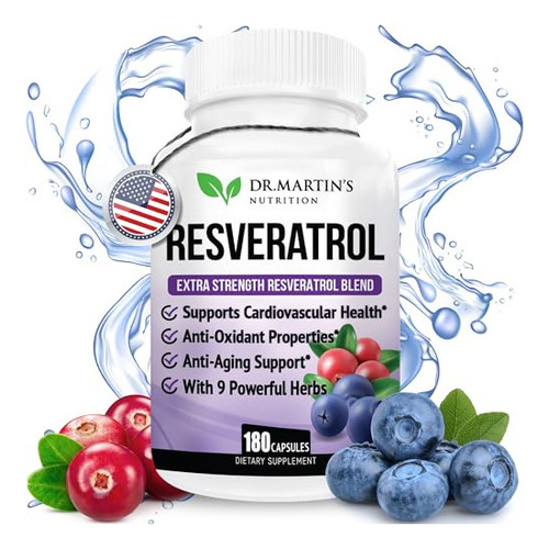 Resveratrol Extra Fuerte 1568 Mg - 180 Cápsulas - Suministr