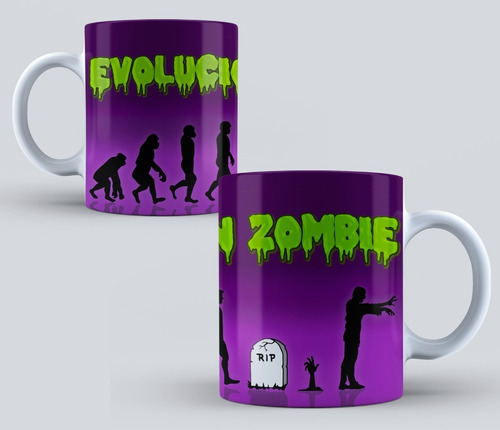 Taza Cerámica Personalizada 11oz Para Cafe Version Zombies1
