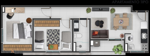 Imagem 7 de 15 de Apartamento Para Venda Em São José Dos Pinhais, Parque Da Fonte, 2 Dormitórios, 1 Banheiro, 1 Vaga - Sjp8448_1-1655374