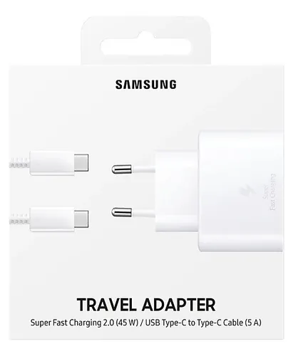 CARGADOR USB 45W USB C SAMSUNG NEGRO