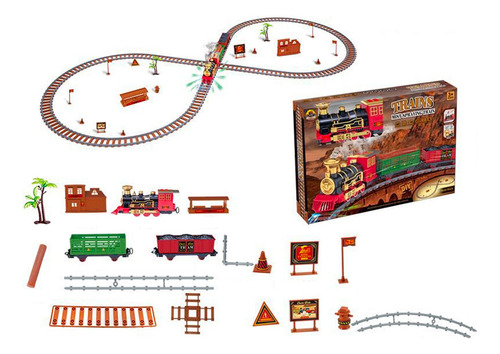 Juguete Tren Grande Electrico Vapor Real Para Niños 251 Color Multicolor
