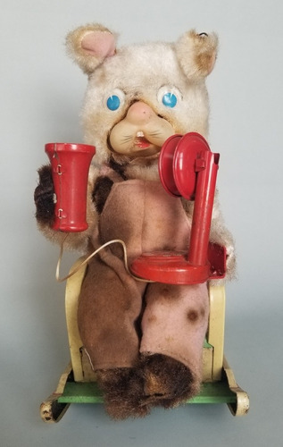 Antiguo Juguete Japonés. Funciona. Telephone Rabbit. 10829