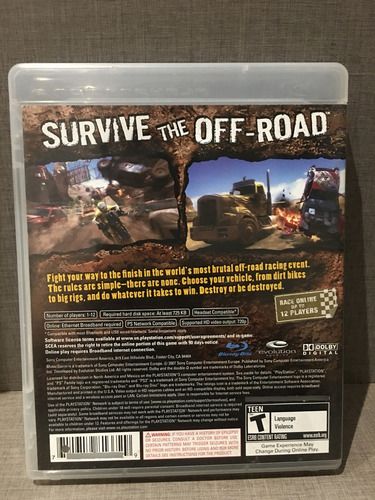 Jogo Motorstorm Ps3 (Usado)