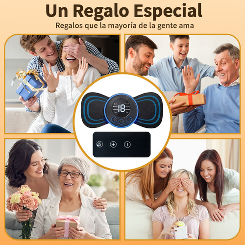 Vanance 8 Pcs Mini Masajeador Eléctrico Genérica Recargable Portátil Multifunción Masajeador Corporal Pare Hombro pies Y Rodilla Relaja Los Muscular Masajeador De Cuello Negro