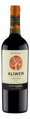 Vinho Chileno Tinto Seco Reserva Undurraga Aliwen Carménère Valle del Rapel Garrafa 750ml