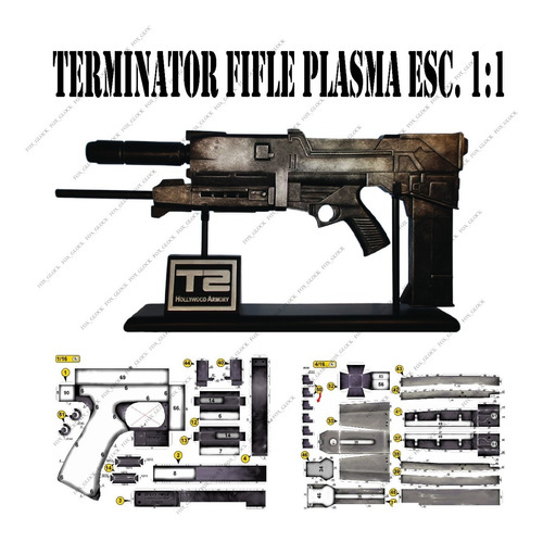 Terminator Fifle Plasma Escala 1.1 Papercraft