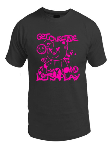 Remera De Osito / Get Oustide / Lets Play / Unisex