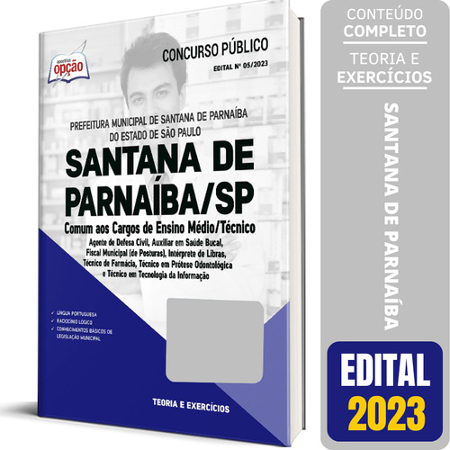 Apostila Cargos Ensino Médio/técnico Santana De Parnaíba Sp