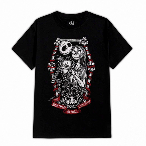 Jack Y Sally Extraño Mundo De Jack 395 Cine Polera Dtf