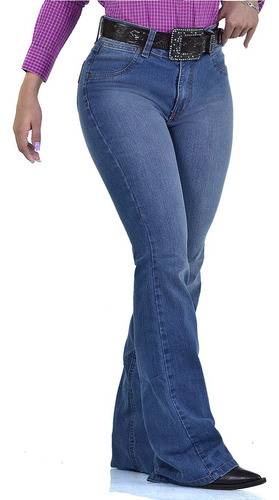 Calça Jeans Feminina Cowboy St Flare Delave