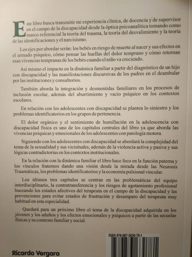 Imagen 2 de 3 de Discapacidad: Reflexiones Psicoanaliticas Intervenciones -rv