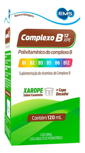 Kit Complexo B Liquido Sabor Caramelo Com 2un De 120 Ml Cd