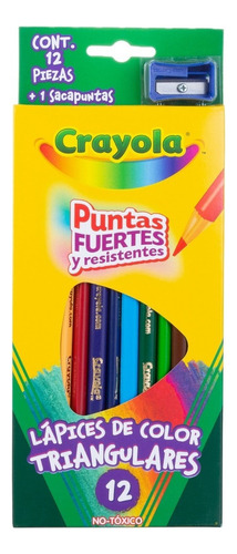 Lápices De Color Crayola Triangulares 12 Piezas + Sacapuntas