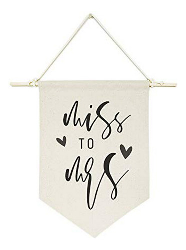 The Cotton & Canvas Co. Miss To Mrs Hanging Wall Canvas Bann