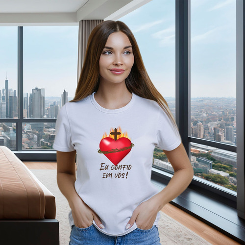 Camiseta Personalizada Sagrado Coração Jesus - Católica
