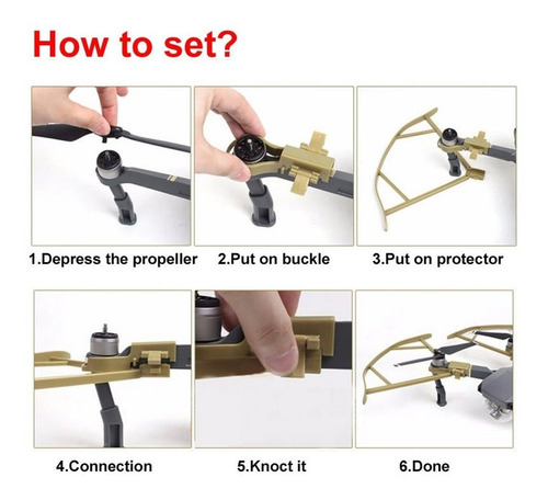 Imagen 4 de 8 de Protectores De Helices Para Drone Dji Mavic Pro (4 Pack) Xsr
