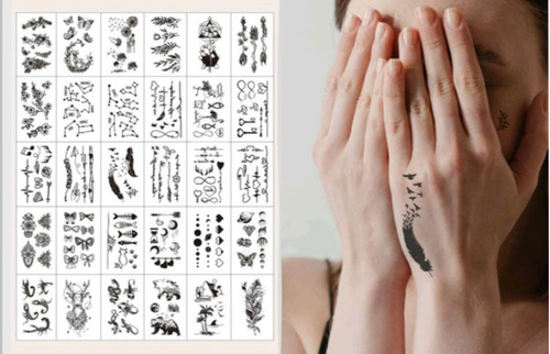 Pegatinas De  30 Hojas Con Tatuajes 