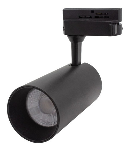 Lampara Spot Led Negro Para Riel 20w Luz Blanca Decorativa