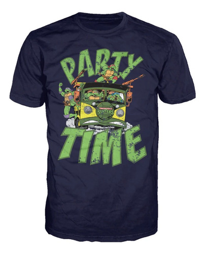 Polera Unisex Tortugas Ninja Party Time Estampado Algodon