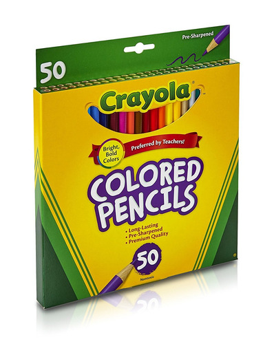 Lápices De Colores Crayola, 50 Count, Adulto Colorear