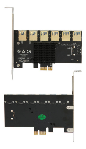 Placa Riser Pcie 1 Para Pcie 6 X Extensão Gráfica Usb3.0 Eas