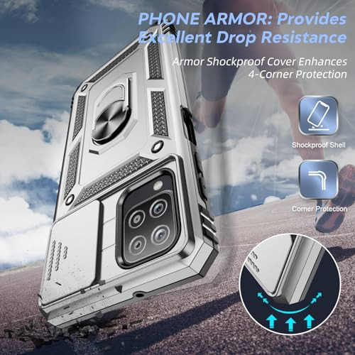 Funda Para Galaxy A12 Plateado Uso Rudo -2