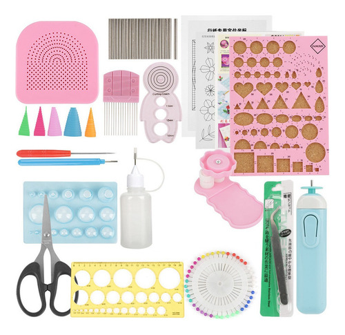 24 Piezas De Herramientas Ranuradas De Papel Quilling Diy Ar