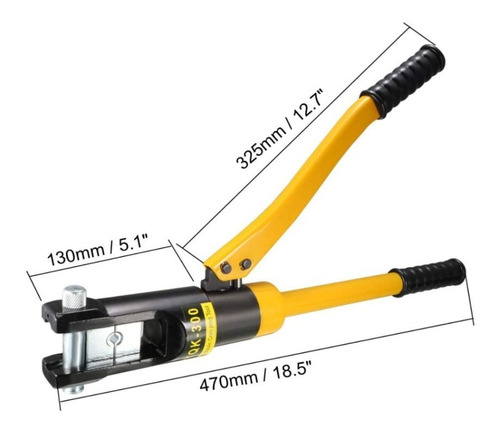 Imagen 5 de 5 de Ponchadora Hidraulica Cable 300 Lbs Yqk300