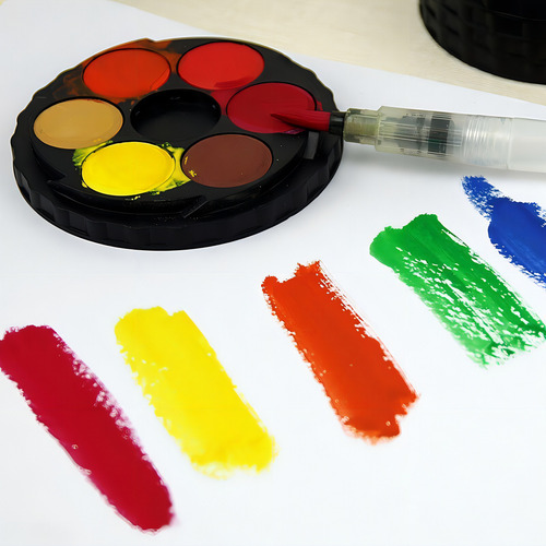 Aquarela Pastilha Koh-i-noor Com 12 Cores Estojo Preto