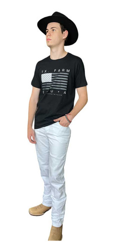 T-shirt Masculina Usa Cm-301 Texas Farm 100% Algodão