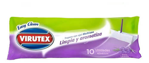 Trapero Húmedo Virutex Desinfectante Multiuso 10 Un X 4 Pqte