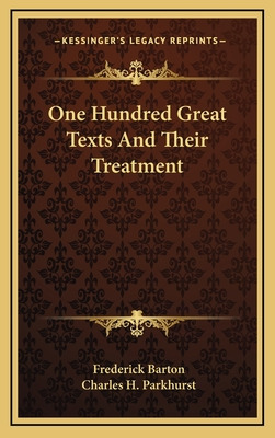 Libro One Hundred Great Texts And Their Treatment - Barto...